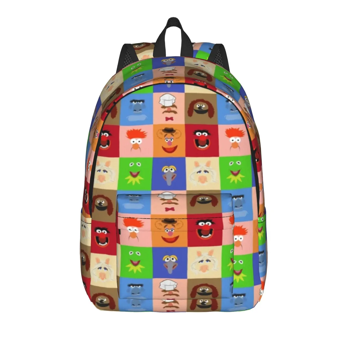 sac à dos décontracté sesames streets, durable, pour le lycée, la randonnée, les voyages, motif de faces cubiques, sac à dos de jour pour hommes et femmes, sacs en toile pour l'université