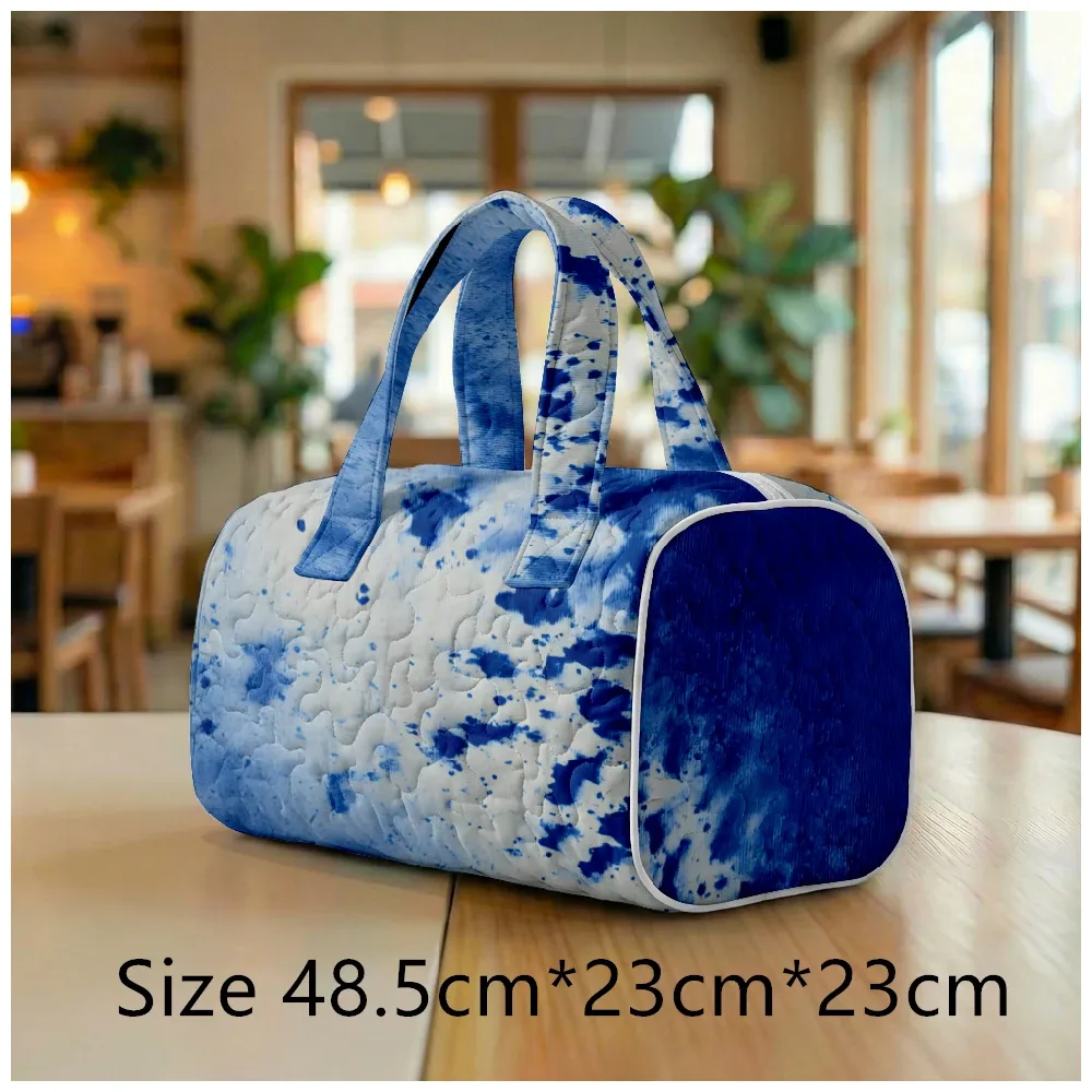sac fourre-tout matelassé tendance pour femme, imprimé tie-dye aquarelle, sac à bandoulière bohème chic pour la plage, les voyages, la gym, le camping, bagage à main