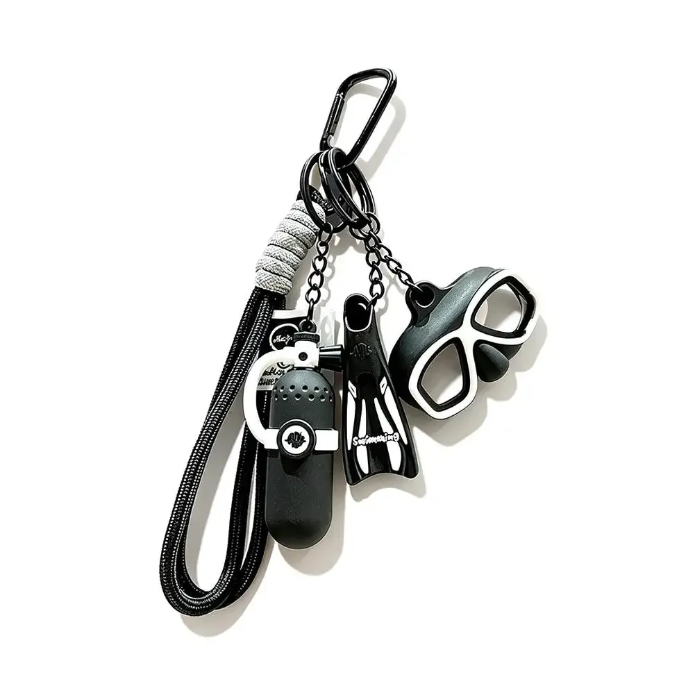 porte-clés de plongée : mini-bouteille d'oxygène, pagaie de natation, masque de plongée – cadeau thème océan pour plongeur, breloque pour sac à dos