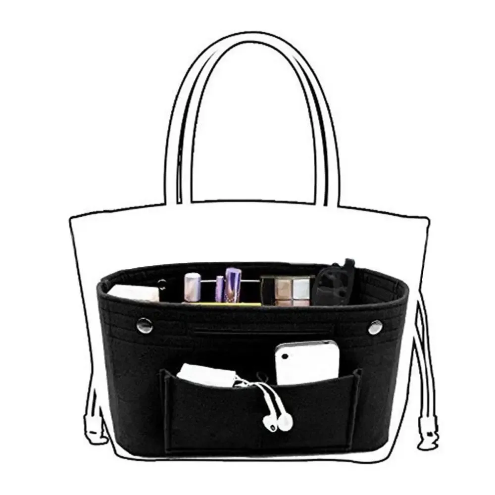organisateur portable sac de voyage insérer feutre insérer sac sac à main insérer sac à main doublure sac intérieur