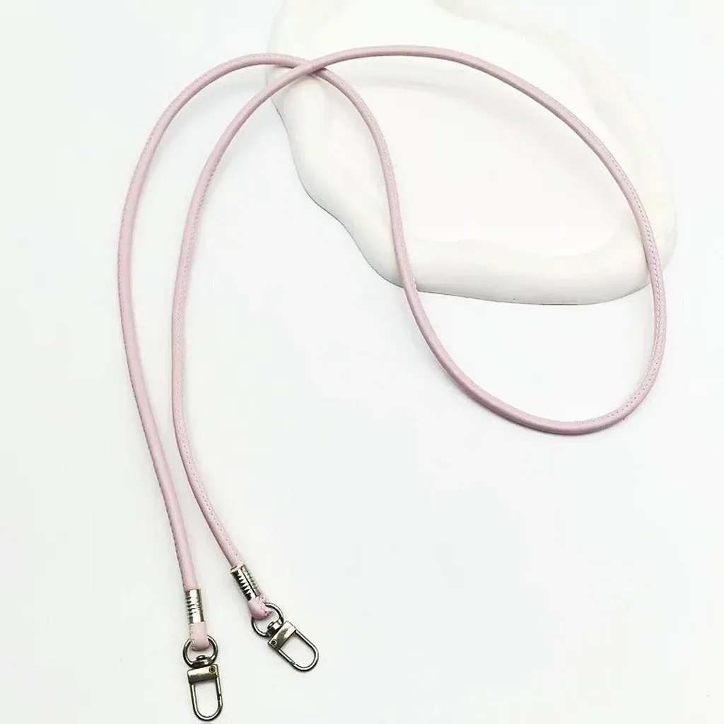 nouvelle sangle de remplacement fine et ronde en cuir pu, couleur unie, pour sac bandoulière ou croisé, longue de 120 cm, accessoire cordon de téléphone