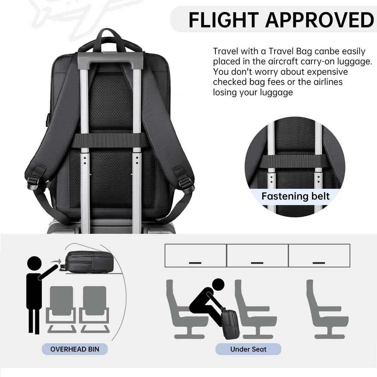 sac à dos de style professionnel pour hommes et femmes, grande capacité, sac pour ordinateur multi-couches, sac à dos de voyage avec chargement usb, sac d'école pour étudiants