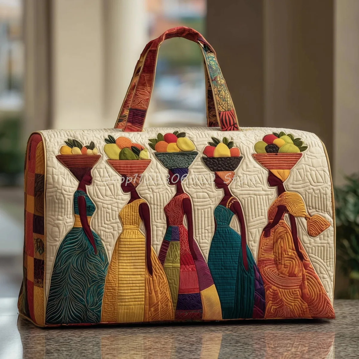 sac de voyage matelassé imprimé afro-américain pour femme et homme, sac fourre-tout de week-end 2026 pour l'extérieur 