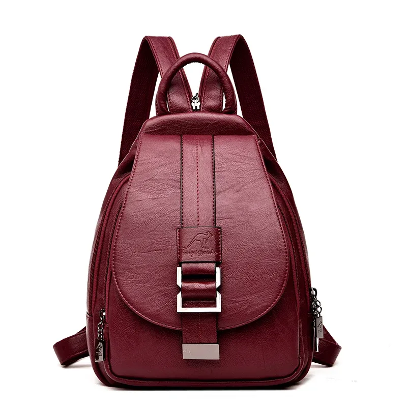 mode en cuir souple femmes sac à dos de haute qualité durable femme voyage sac à dos fermeture éclair bandoulière conception femmes sac à dos