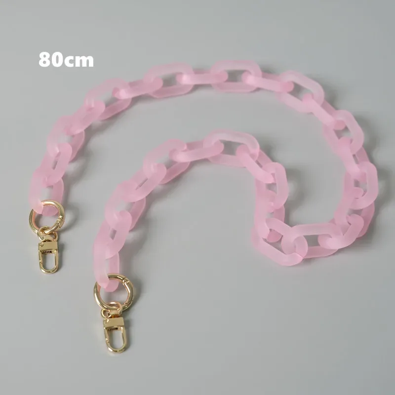 accessoires de sac à bandoulière en acrylique pour femmes, pièces détachables, chaîne de remplacement, bonbons, mignon, sangle mate, chaîne de poignée d'épaule, nouvelle mode