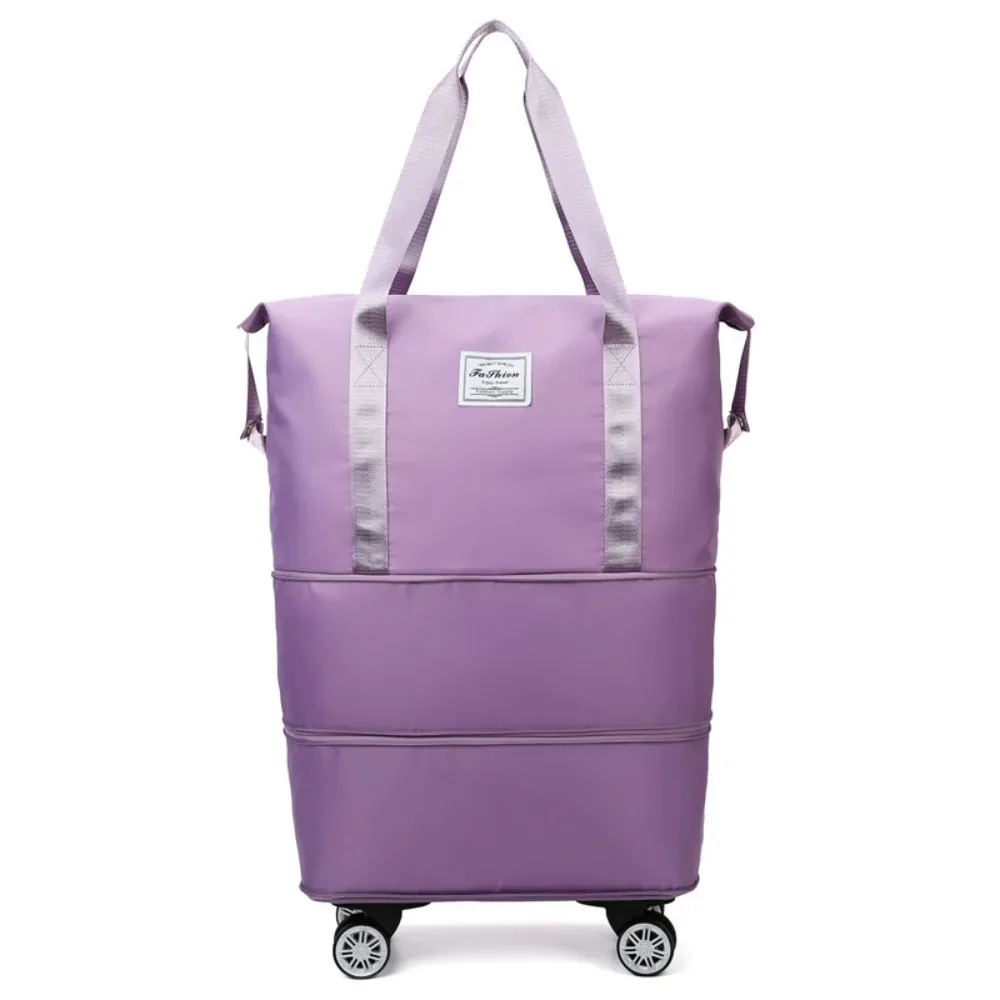 sac de sport en tissu oxford avec roulettes, séparation sec-humide, sac de voyage pliable portable, grande capacité extensible
