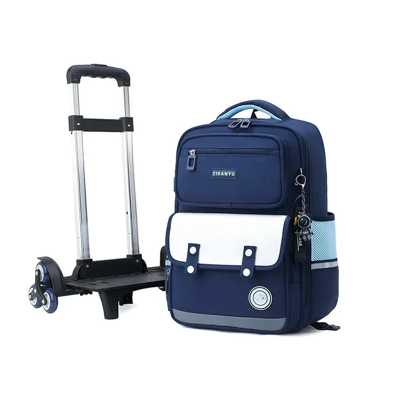nouveau sac à dos roulant pour garçons sac d'école primaire avec roues mochilas para mujer sac de chariot de voyage 2 et 6 roues sac a dos
