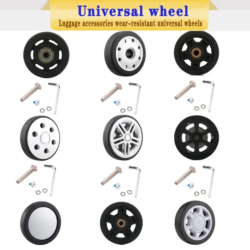 valise universelle roue boîtier de chariot roue résistante à l'usure valise silencieuse roue universelle remplacement réparation accessoires roulette