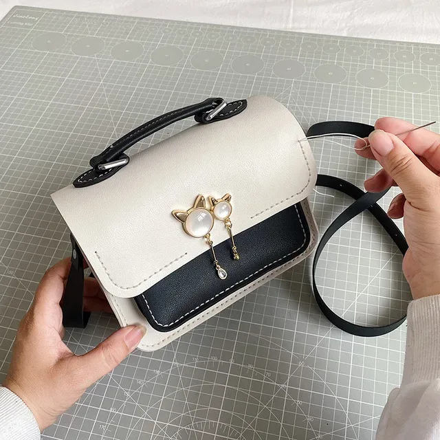 kit de matériaux de fabrication de sacs à bandoulière en cuir pu, ensemble de couture de sacs cambridge pour femmes, sac à main fait à la main, accessoires semi-finis, bricolage