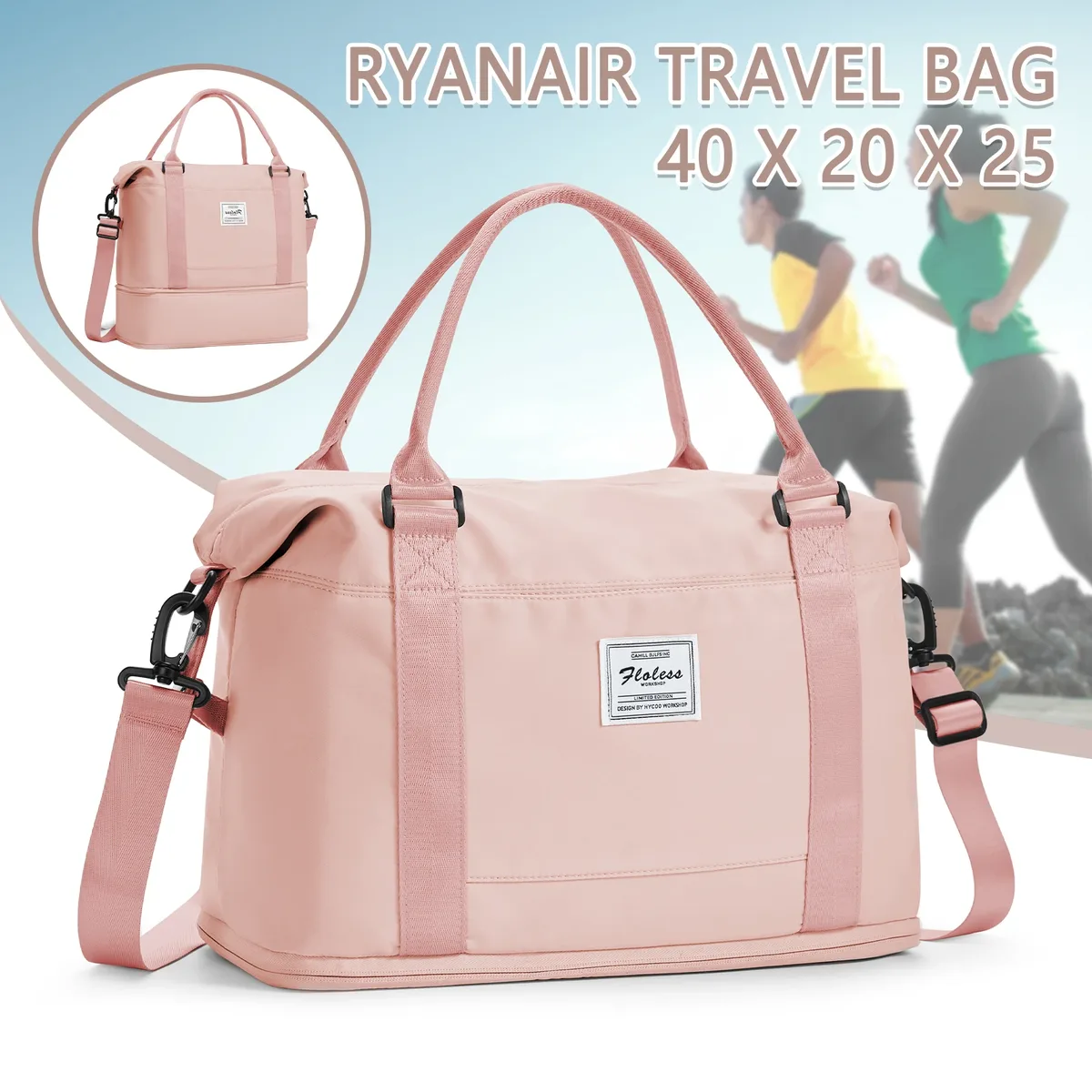 ryanair-sac de voyage pour homme et femme, sac de cabine, sac à main de sport, sac de week-end portable, sac de fitness extensible, sac d'hôpital, 40x20x25