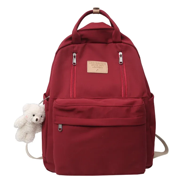sac à dos à plusieurs poches pour femmes, sacs à dos étanches pour jeunes, adolescentes, sac initié à l'école féminine, haute qualité
