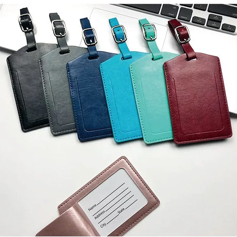 étiquette de bagage avec initiales personnalisées, étiquette de bagage d'affaires de voyage, en cuir pu épais, passe d'embarquement, étiquette de valise à rabat, cadeau de mariage
