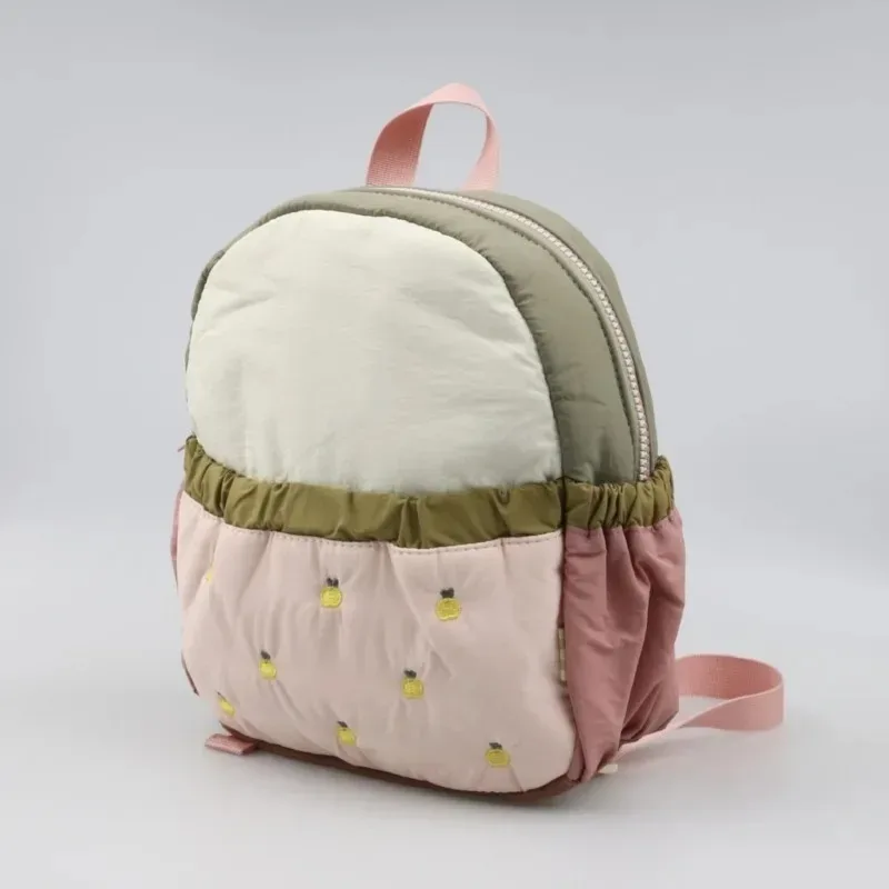 nouveau sac à dos femme brodé pomme orange mignon 2026, léger et tendance, grande capacité, sac d'étudiant dessin animé