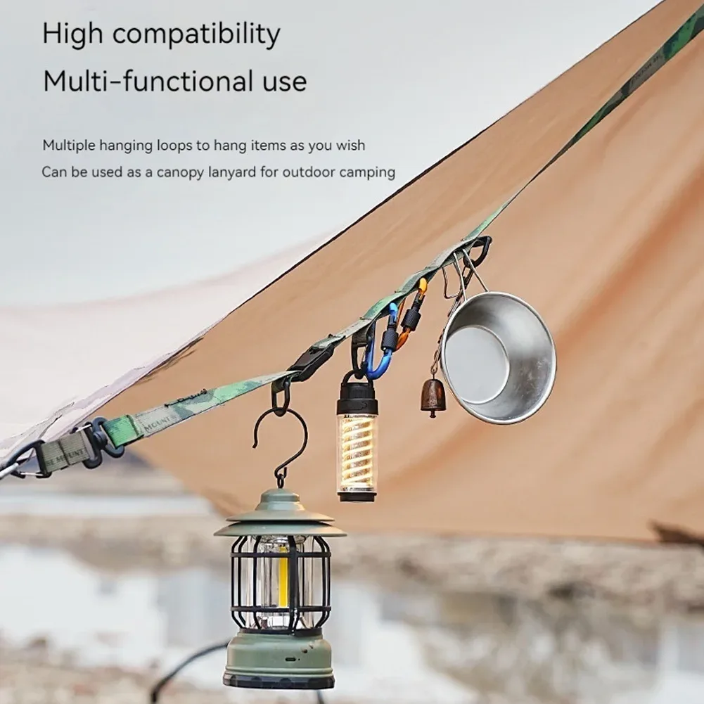 sangle de sac à dégagement rapide molle pour camping en plein air, avec anneau de suspension, sangle de sac à bandoulière multifonction réglable