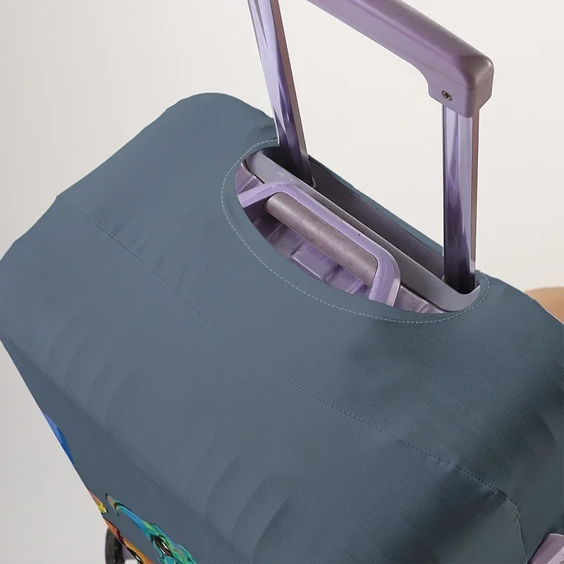 housse de protection pour bagages à motif de chien mignon et graffiti coloré, adaptée aux housses de bagages de 18 à 32 pouces, gants de protection pour poignée de bagage, trav