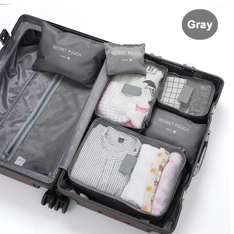 organisateur voyage sac compression tissu oxford gris bleu foncé rouge foncé choisir utilitaire transport affaires