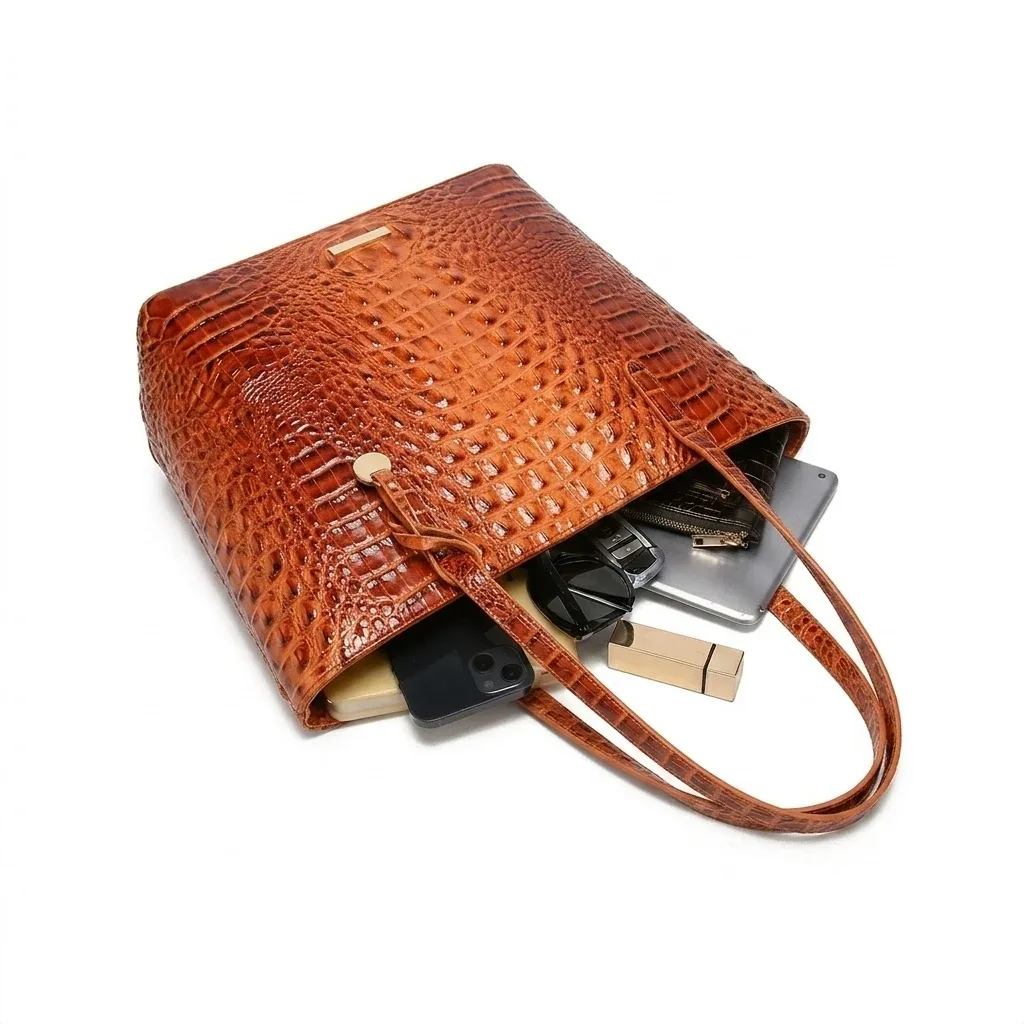 ensemble de sacs fourre-tout à texture gaufrée pour femmes, grand sac de transport avec pochette zippée amovible, sac à main à bandoulière multi-compartiments pour le camping, la plage, les pique-niques et les sorties d'une journée