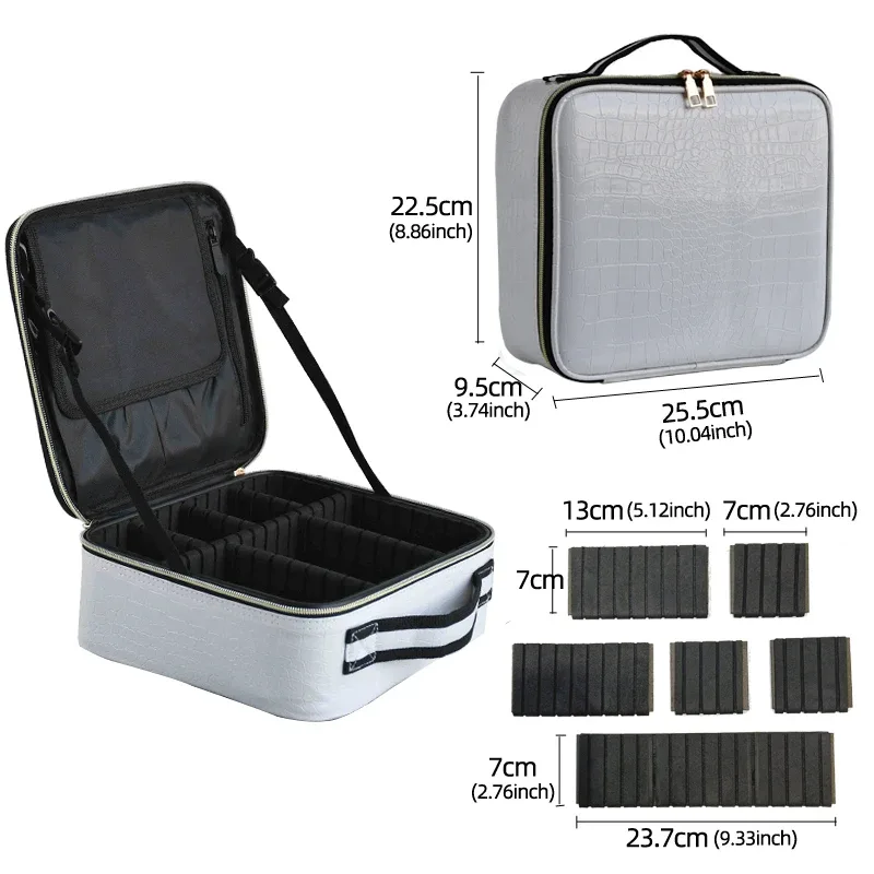 trousse à cosmétiques en cuir pu pour femme, étui de maquillage de voyage portable multifonctionnel, nouveau