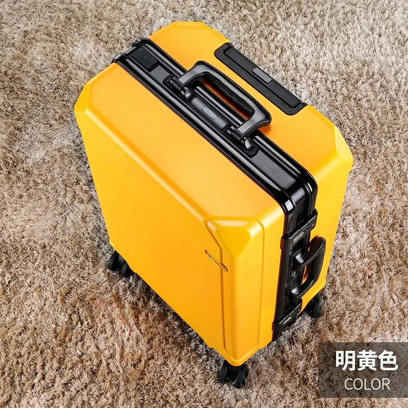 bagage roulant à la mode, cadre en aluminium, valise trolley de chargement usb, 20/24/26/28 pouces, bagages de voyage avec mot de passe pour étudiants