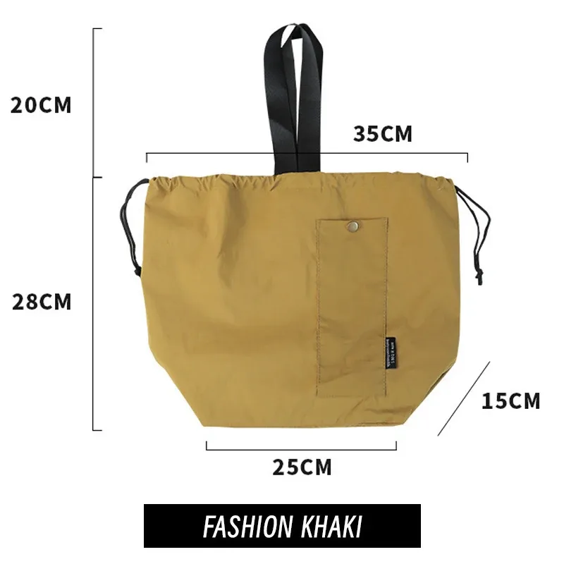 sac à bento de couleur unie, sacs à déjeuner portables, sac de rangement thermique isolé, sac fourre-tout en nylon imperméable de grande capacité, tendance de la mode