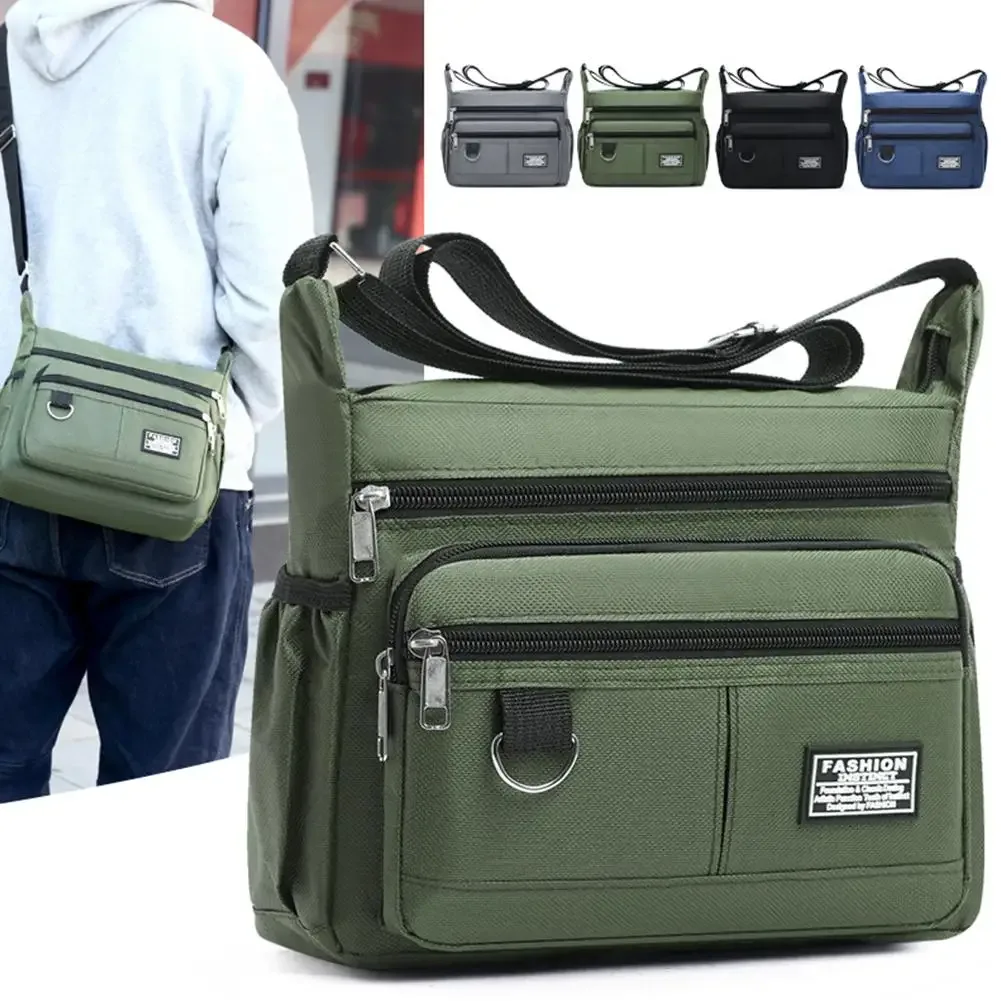 Sac à bandoulière multi-poches pour hommes, sacs à une seule initiative, sac de rangement de grande capacité, sac à main à la mode, sacs à bandoulière d'affaires