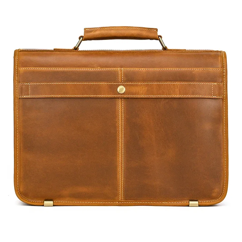 sac pour ordinateur portable en cuir véritable personnalisé pour hommes, étui à bombes de voyage d'affaires, sac lancé, sacs en cuir pour le travail de bureau, sac fourre-tout