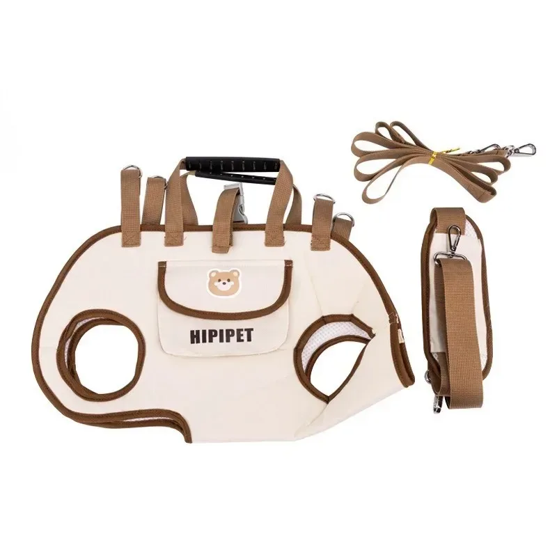 sac à dos de transport multifonctionnel et portable, sac à dos pour chien à double épaule, sac de transport pour animaux de compagnie à porter en bandoulière, sac respirant pour animaux de compagnie d'extérieur