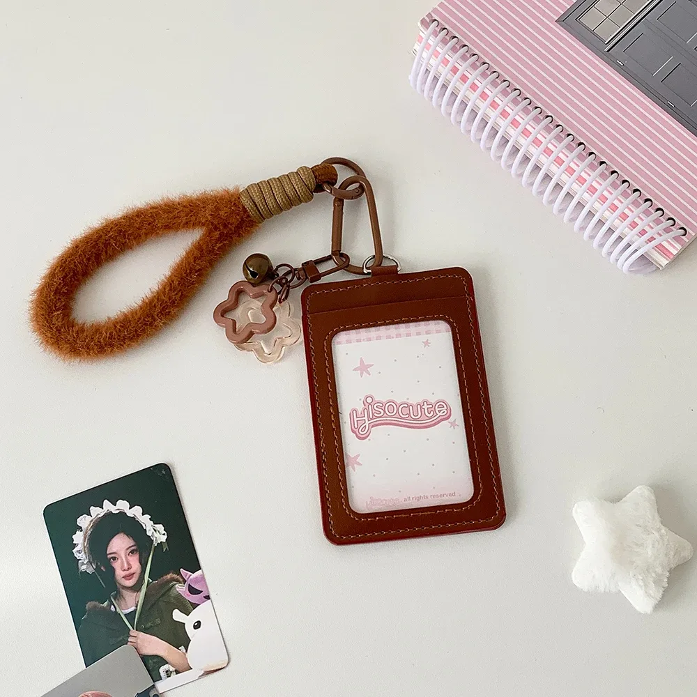 porte-cartes en corde suspendue 3 pouces, couleur unie, mode coréenne y2k, sac de rangement pour idole de fille mignonne, sac à dos pour étudiant, pendentif, porte-clés