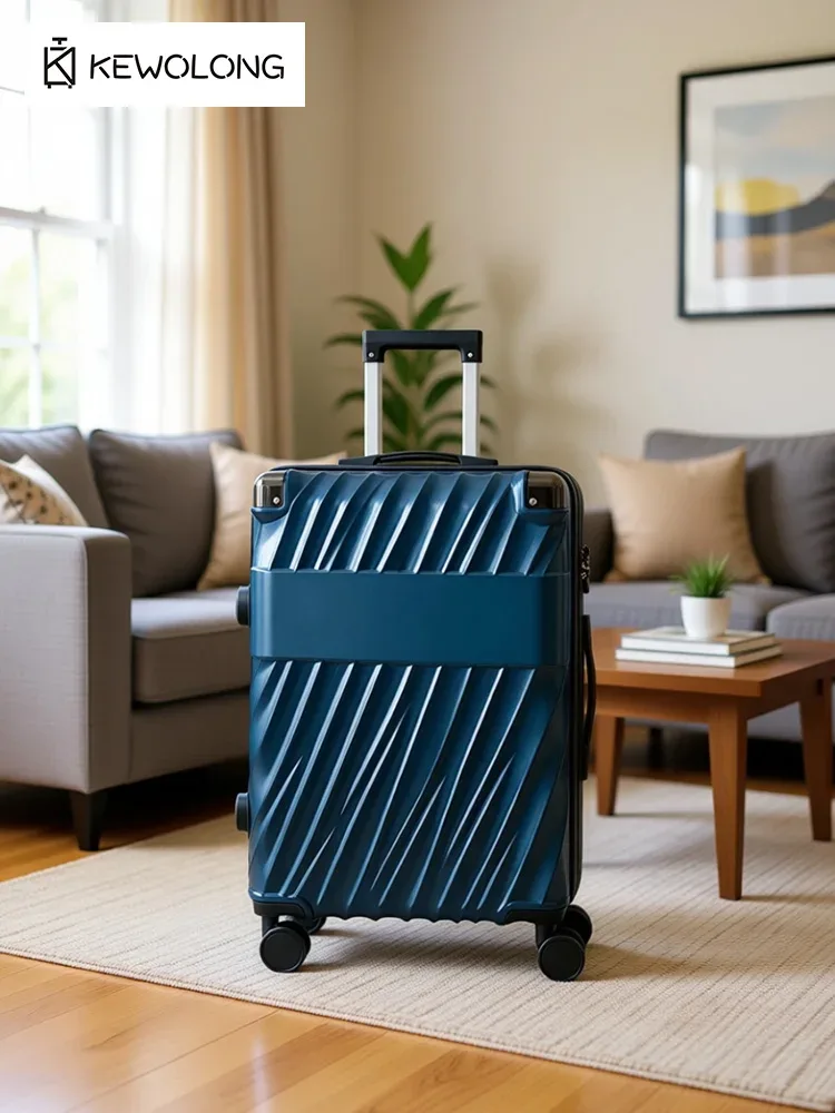 valise rigide à texture spirale, serrure tsa, bagage extensible avec roues silencieuses, trolley de voyage léger de 20/24 pouces