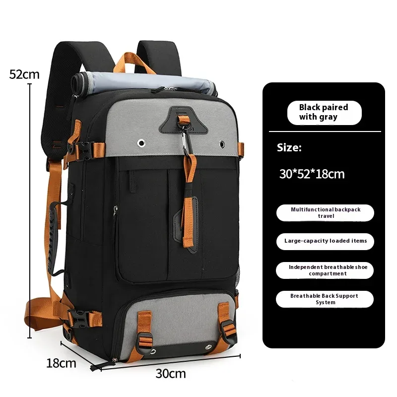nouveau sac à dos de voyage extensible grande capacité pour hommes, idéal pour l'extérieur, 80 litres