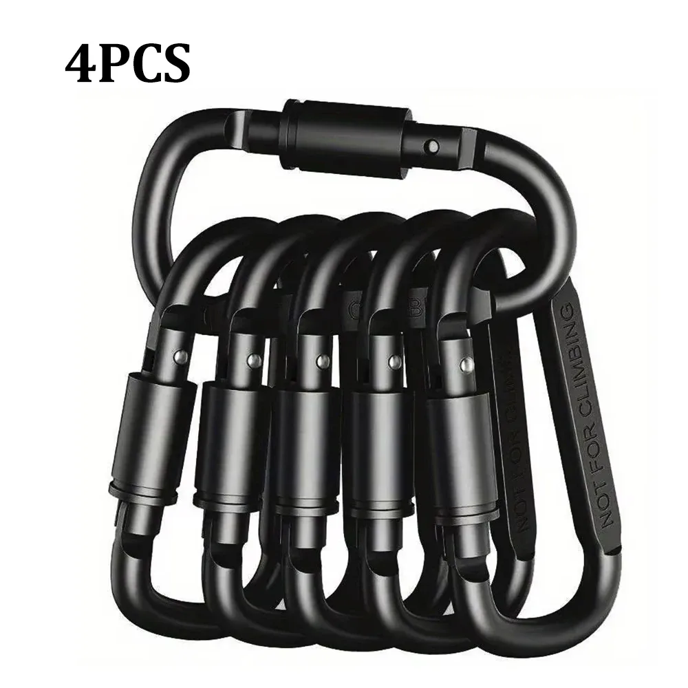 jeu de boucles en métal pour clé camping survie edc extérieur porte-clés clip alliage d'aluminium tactique mousqueton crochet mousquetons 4/6 pièces