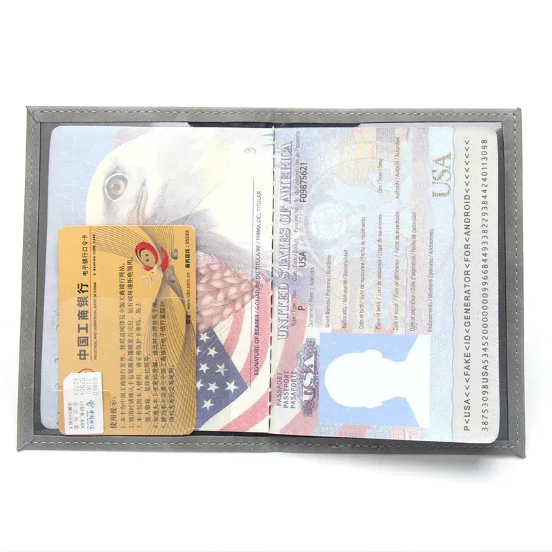 belle couverture de passeport de carte, portefeuille de voyage à la mode, organisateur de documents, passeport, nom personnalisé sur la protection du passeport