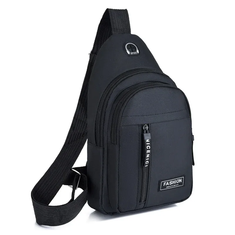 2025 nouveau sac de poitrine multifonctionnel hommes mode tendance oxford tissu sac à bandoulière style coréen décontracté sac de messager étanche