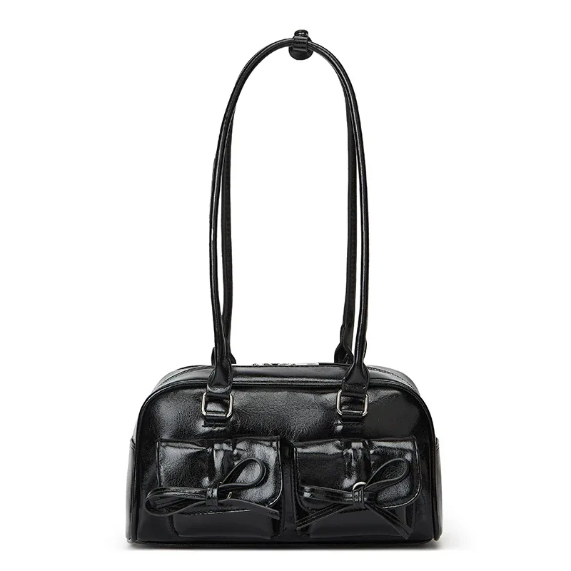 nouveau sac à bandoulière de style ballet sac sous les bras avec nœud de printemps sac fourre-tout simple de bowling pour femmes