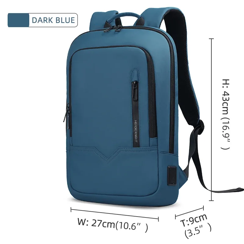sac à dos heroic knight pour ordinateur portable de 14 pouces, sac à dos multifonctionnel pour hommes, étanche, avec chargement usb, pour le travail et les voyages