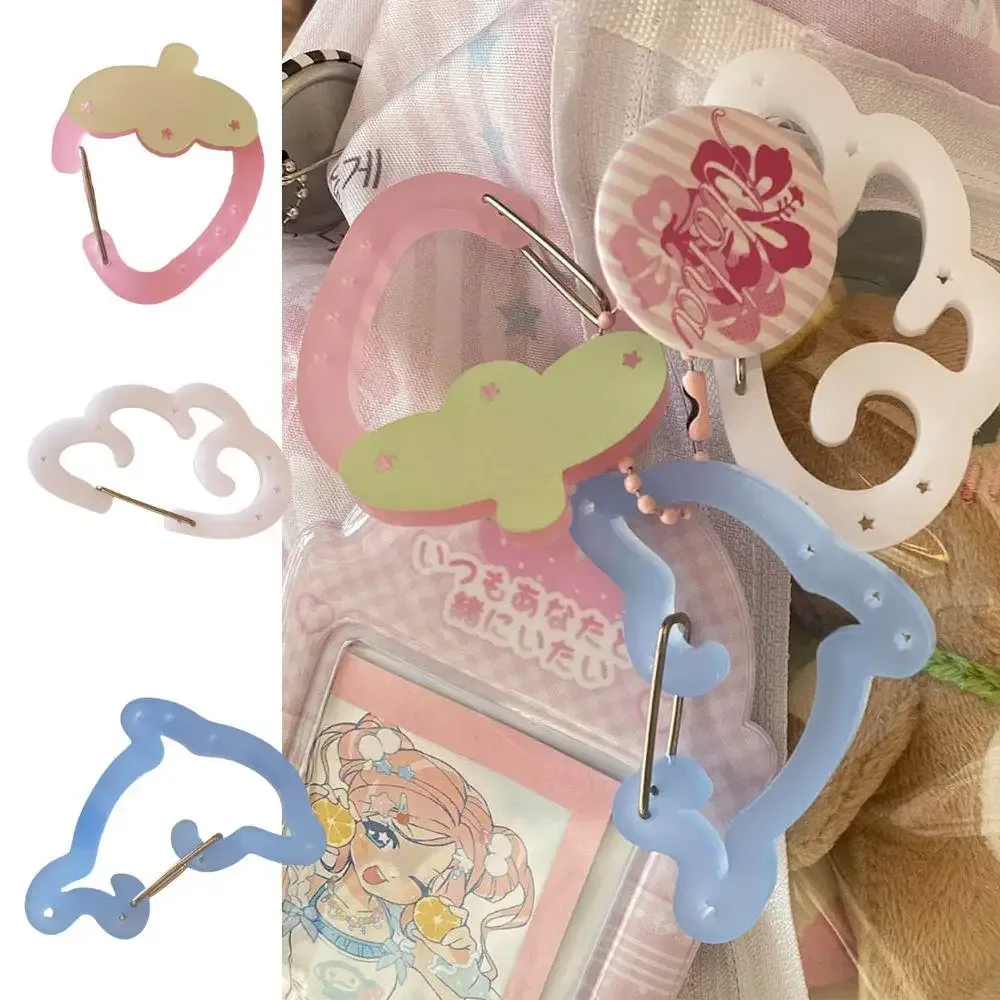 mousqueton en acrylique kawaii pour sac à dos, pendentif, décorations pour manuel, porte-clés, boucle d'escalade, breloques de sac en acrylique, accessoires de décoration pour sac ita