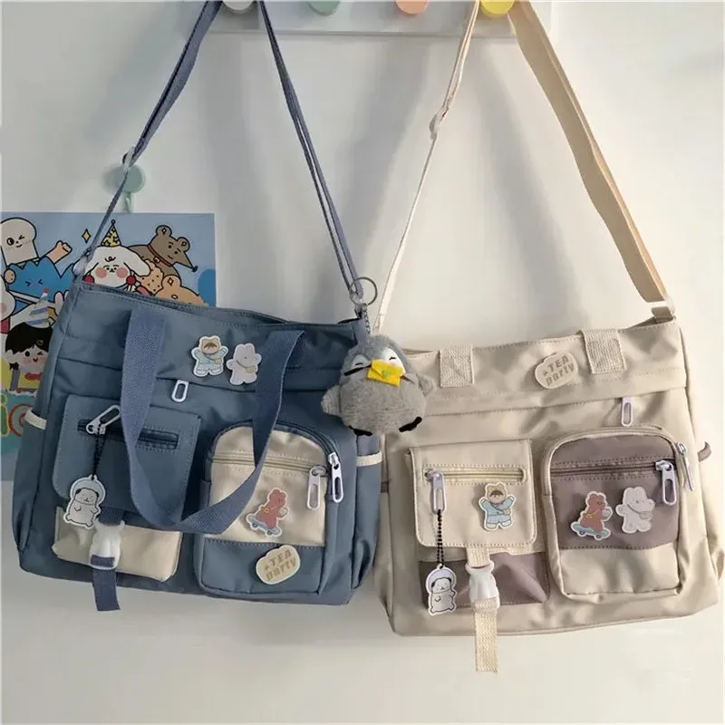 Sacs à main en toile imperméable pour femmes, sac à bandoulière en Nylon pour dames, sacoche Oxford, fourre-tout pour livres, sacoches pour filles