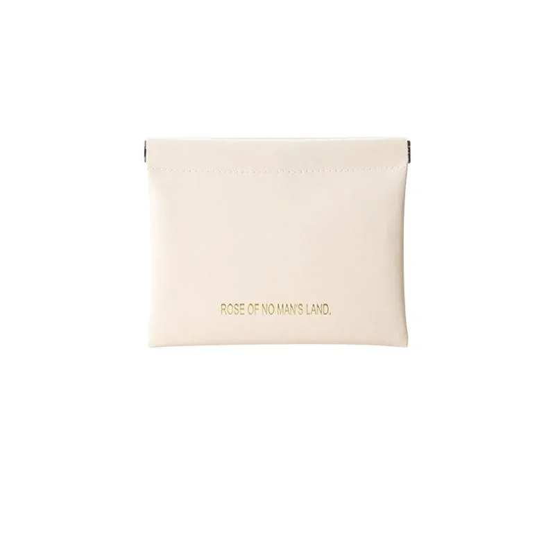 sac de rangement avec fermeture automatique, sac de rangement pour écouteurs filaires, porte-monnaie en pu, mini sac portable pour rouge à lèvres et maquillage