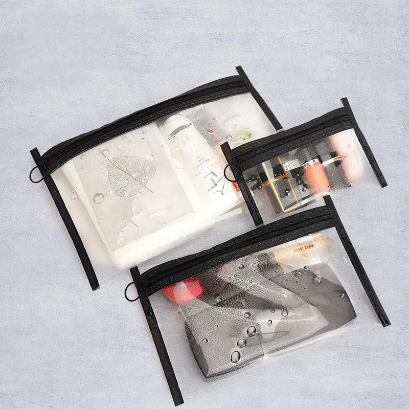 sac à cosmétiques transparent pour femmes, sac de maquillage à fermeture éclair transparente, porte-brosse de maquillage de voyage, organisateur, trousse de toilette, pochette