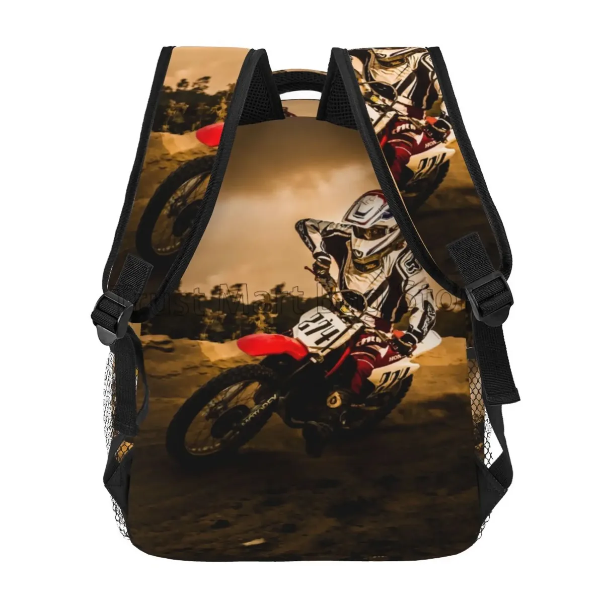 sac à dos de vélo de motocross pour garçons et filles, sac de jour universitaire décontracté, sac de voyage pour ordinateur portable, sac de retour à l'école, d343
