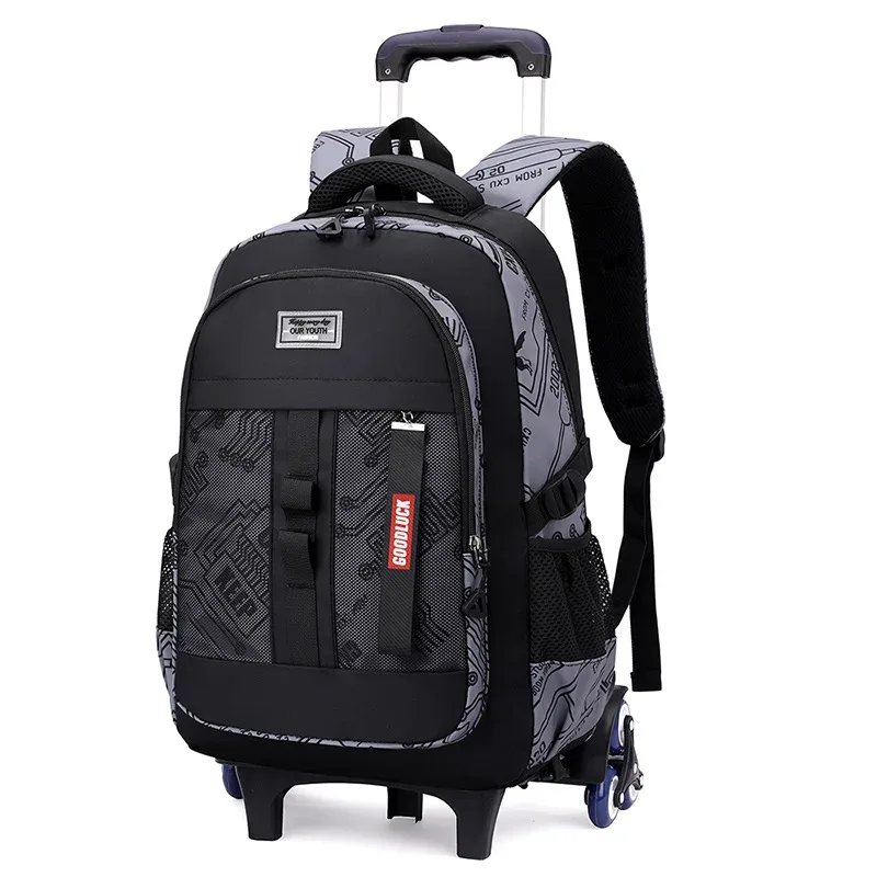 sac à dos à roulettes 2026 pour collégiens, sac à roulettes pour garçons, sacs à dos à roulettes pour l'école, sacs à livres à roulettes