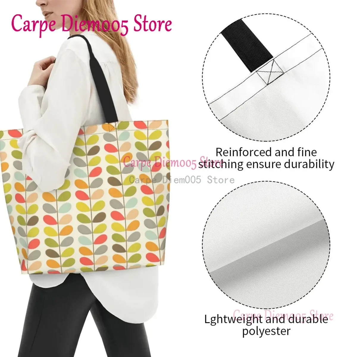 orla kiely sac fourre-tout grande capacité pour femme, sac d'épicerie pour femme, initié