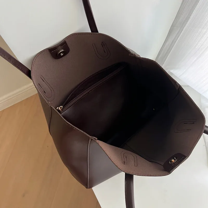 sac fourre-tout vintage pour femmes, nouvelle version coréenne, grande capacité, sac de transport simple, à la mode et polyvalent, sac à bandoulière simple
