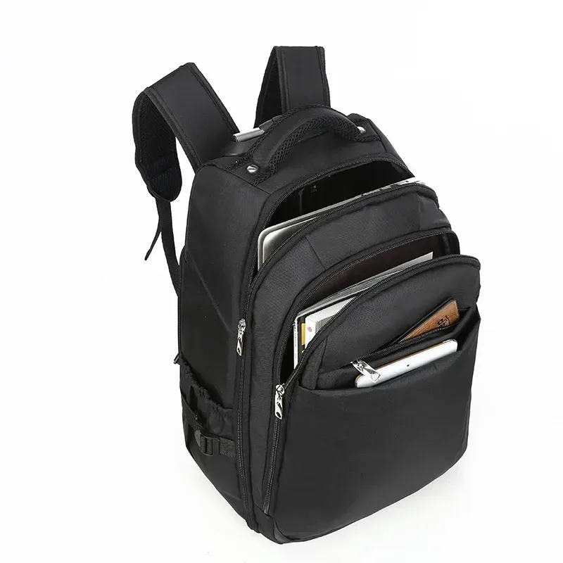 sac à dos à roulettes de grande capacité pour hommes d'affaires, sac à dos à roulettes, sac de voyage en tissu oxford avec roulettes
