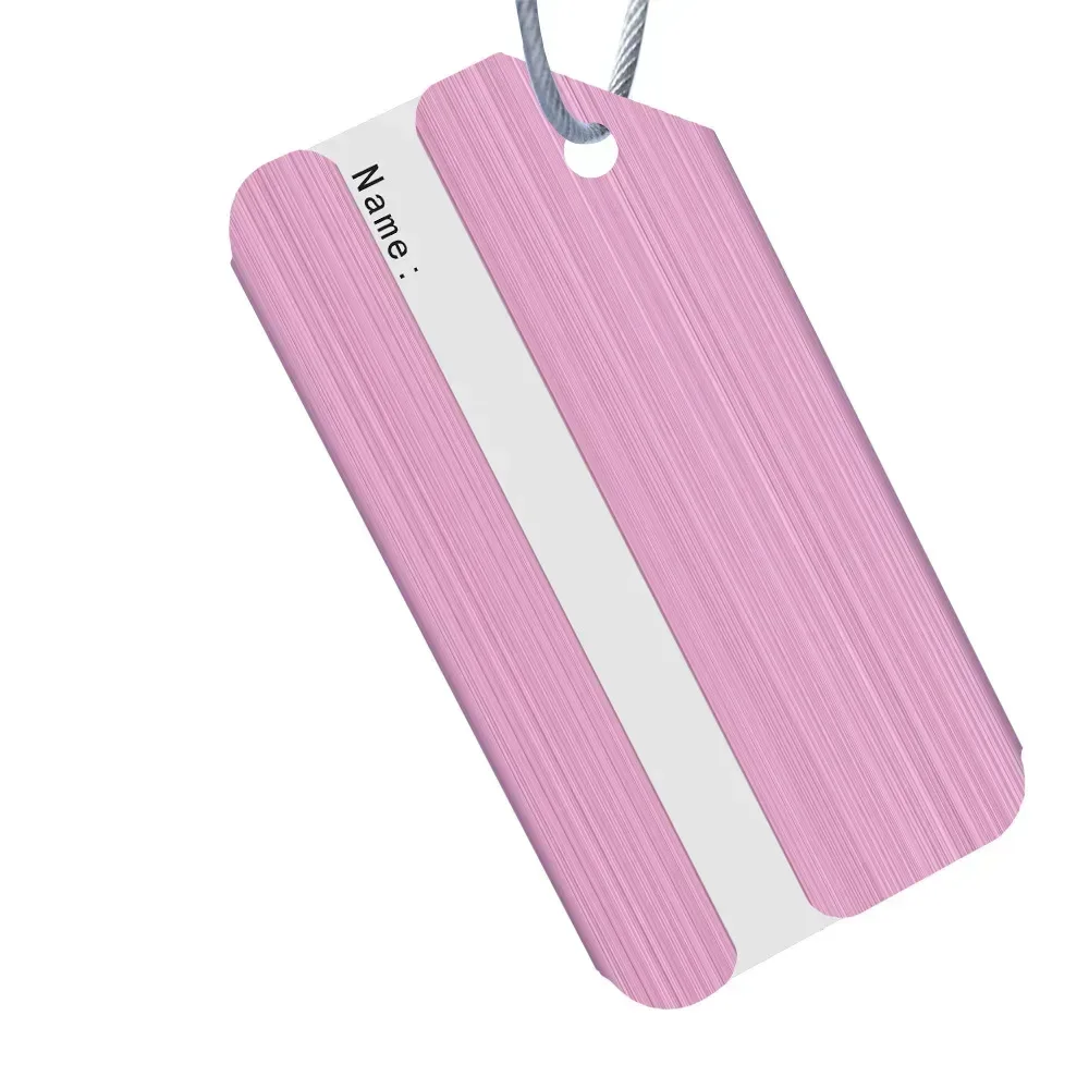 étiquettes de bagage en alliage pour hommes et femmes, porte-étiquette de nom, adresse de valise, accessoires de voyage, métal, mode, infraction, 1 pièce