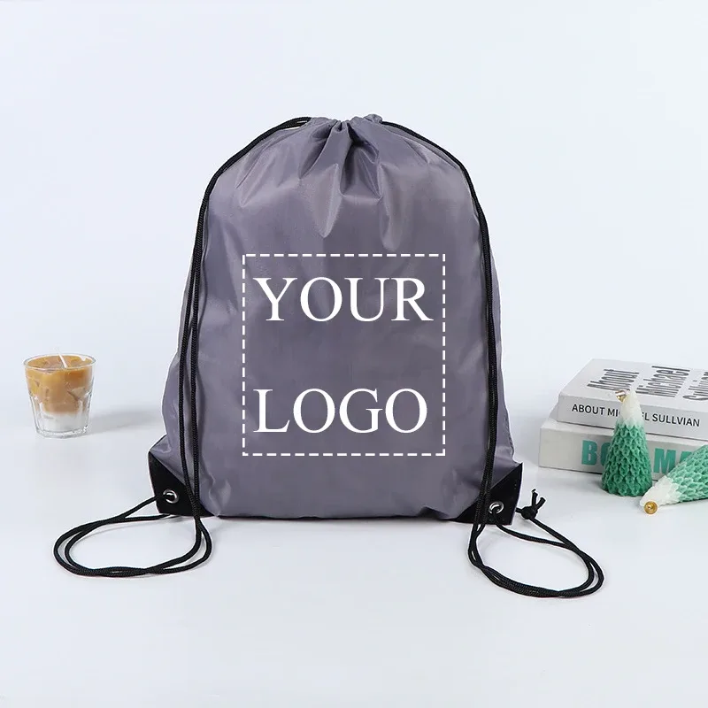 10/20/30/50pcs sac à dos à cordon de serrage avec logo personnalisé - sac de sport de plein air léger pour la randonnée, le camping, la salle de sport et les voyages