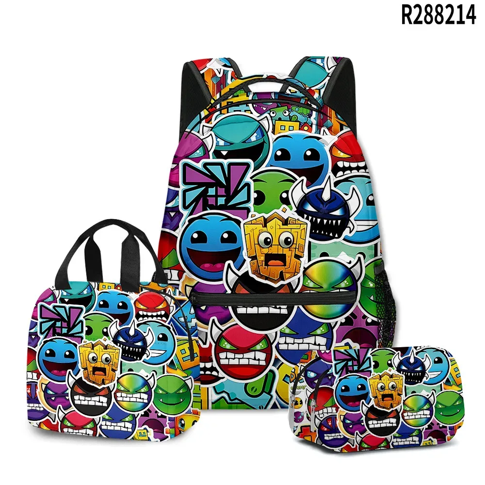 sac dos oxford université motif géométrie dash bleu vert rouge noir voyage école étudiant