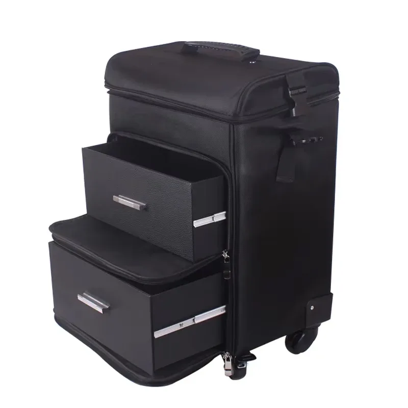 valise à roulettes de grande capacité pour femmes, trousse de maquillage et de manucure, boîte à outils multifonction pour la beauté et le tatouage, valise trolley