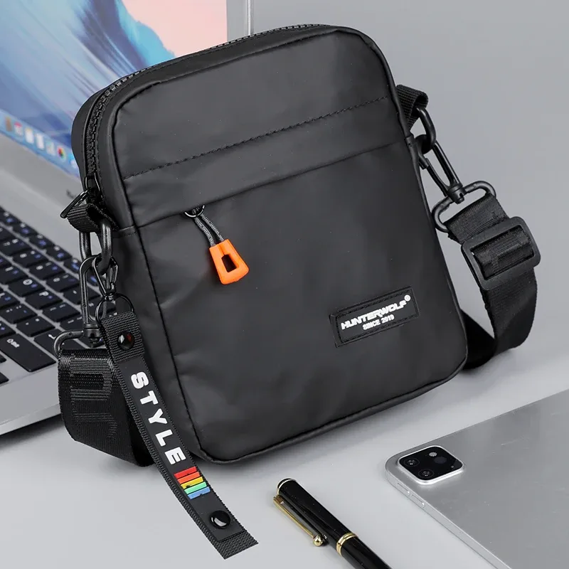 mini sac à bandoulière simple pour hommes, sac latéral pour téléphone, sac à bandoulière décontracté étanche en cuir pu, petits sacs à bandoulière d'affaires