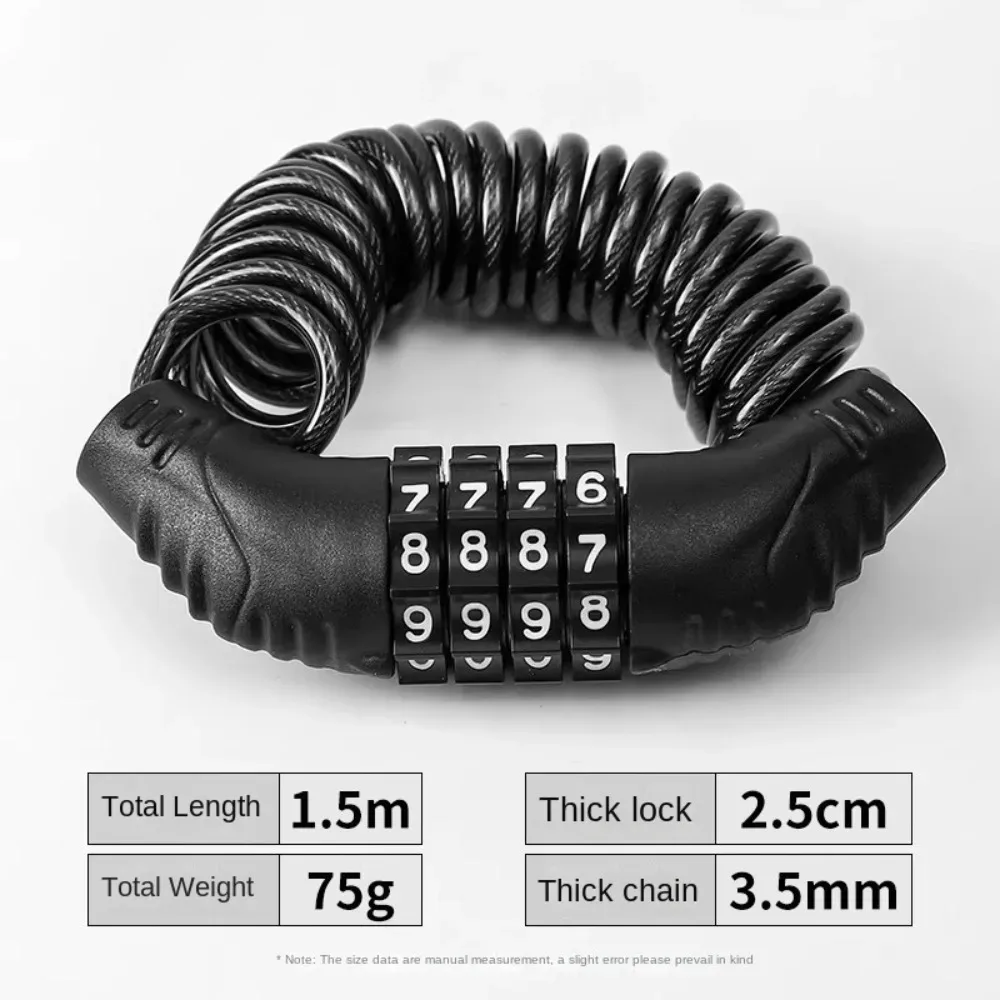 cadenas combiné polyester noir antivol bagage sécurité voyage valise attachement chiffres blancs poignée flexible